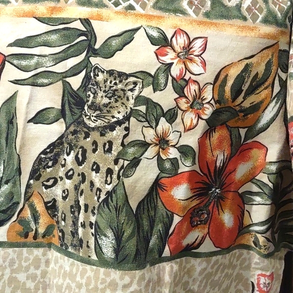 Leopard Tropical Button Down Shirt - Picture 11 of 12